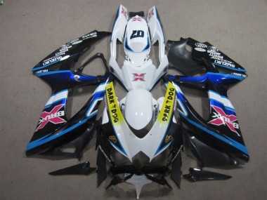 2008-2010 Suzuki GSXR 600 Motorcycle Fairings - White Blue Black Yellow Dark Dog Pink X UK