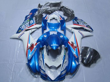 2011-2024 Suzuki GSXR 600 Motorcycle Fairings - Blue White UK