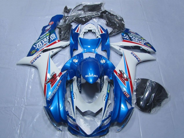 2011-2024 Suzuki GSXR 600 Motorcycle Fairings - Blue White UK