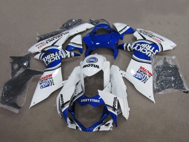 2011-2024 Suzuki GSXR 600 Motorcycle Fairings - Blue White Lucky Strike Motul UK
