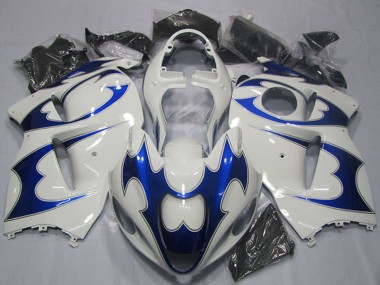 1996-2007 Suzuki GSXR 1300 Hayabusa Motorcycle Fairing Kits - White Blue UK