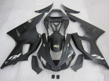 2000-2001 Yamaha YZF R1 Motorcycle Fairings - Matte Black White Decal UK