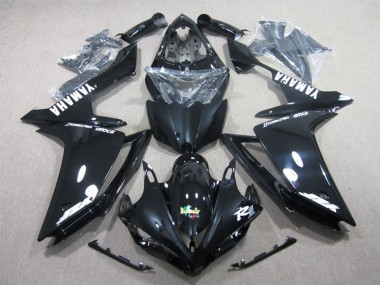 2007-2008 Yamaha YZF R1 Motorcycle Fairings - Glossy Black White Decal UK