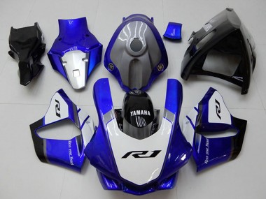 2015-2019 Yamaha YZF R1 Motorcycle Fairings - White Blue Glossy Black UK