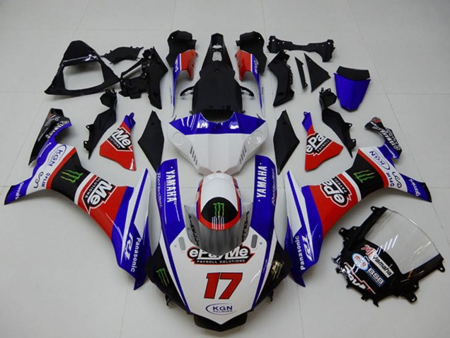 2015-2019 Yamaha YZF R1 Motorcycle Fairings - White Blue Red Black Green Monster UK