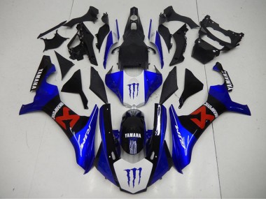 2015-2019 Yamaha YZF R1 Motorcycle Fairings - Blue White Black Red Monster Akropovic UK
