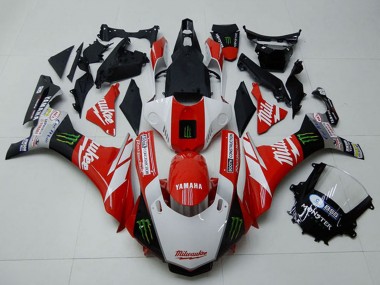 2015-2019 Yamaha YZF R1 Motorcycle Fairings - White Red Black Green Monster Milwaukee UK