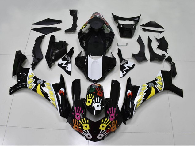 2015-2019 Yamaha YZF R1 Motorcycle Fairings - Black White Yellow Pink Shark UK