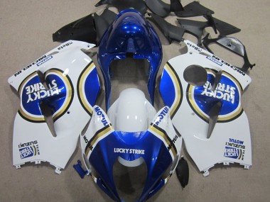 1996-2007 White Lucky Strike Blue Motul Suzuki GSXR1300 Hayabusa Motorbike Fairings