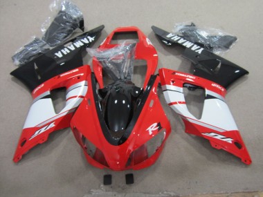 1998-1999 Black Red White Decal Yamaha YZF R1 Motorbike Fairing