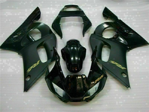 1998-2002 Black Yamaha YZF R6 Motorcycle Replacement Fairings