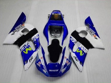 1998-2002 Blue Green White Yamaha YZF R6 Motorbike Fairing