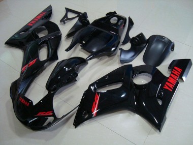 1998-2002 Glossy Black Red Decals Yamaha YZF R6 Motorbike Fairings