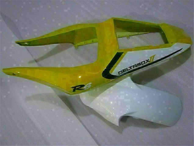 1998-2002 Yellow White Yamaha YZF R6 Motorcycle Fairings Kits 1998-2002 Yellow White Yamaha YZF R6 Motorcycle Fairings Kits