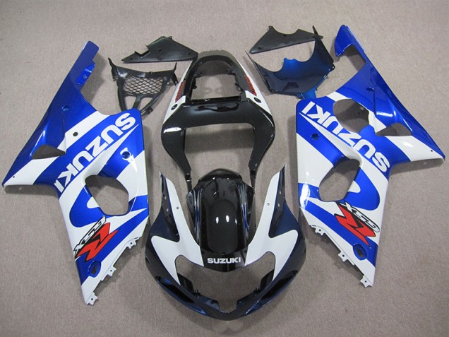 2000-2002 Blue White Decal Suzuki GSXR1000 Replacement Fairings