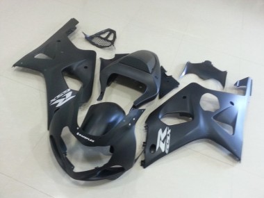 2000-2002 Matte Black with Silver Gsxr Suzuki GSXR 1000 Motorcycle Fairings Kit