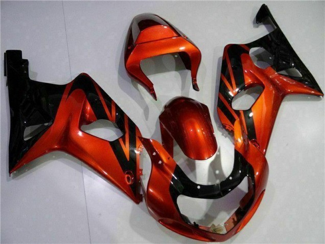 2000-2002 Orange Black Suzuki GSXR 1000 Bike Fairing