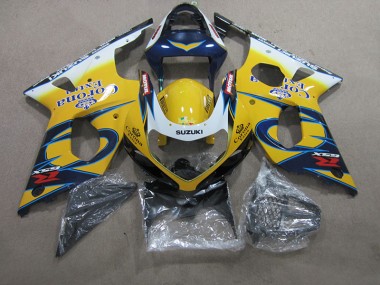 2000-2002 Yellow Blue Corona Extra Suzuki GSXR1000 Motorcycle Fairings Kit