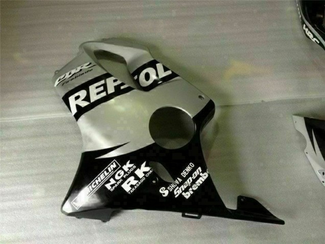 2001-2003 Black Silver Repsol Honda CBR600 F4i Motorcycle Replacement Fairings