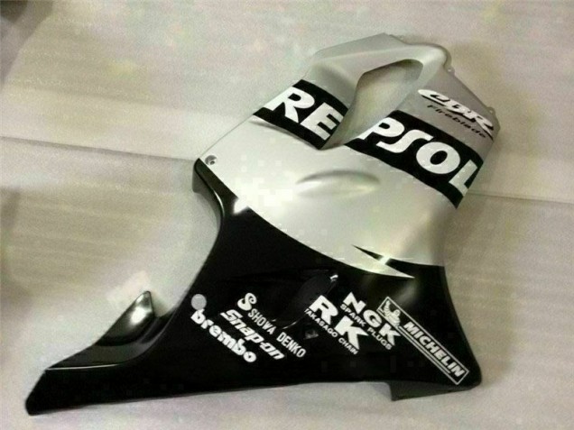 2001-2003 Black Silver Repsol Honda CBR600 F4i Motorcycle Replacement Fairings