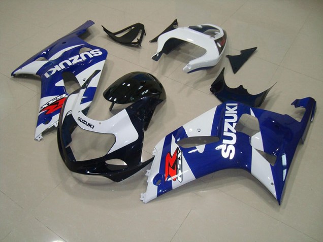 2001-2003 Blue White Suzuki GSXR750 Motorbike Fairing 2001-2003 Blue White Suzuki GSXR750 Motorbike Fairing