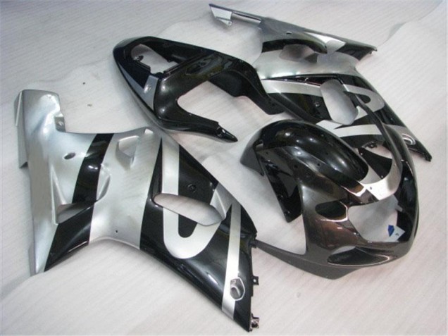 2001-2003 Silver Black Suzuki GSXR 600/750 Bike Fairings 2001-2003 Silver Black Suzuki GSXR 600/750 Bike Fairings