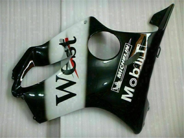 2001-2003 White Black West Honda CBR600 F4i Bike Fairings