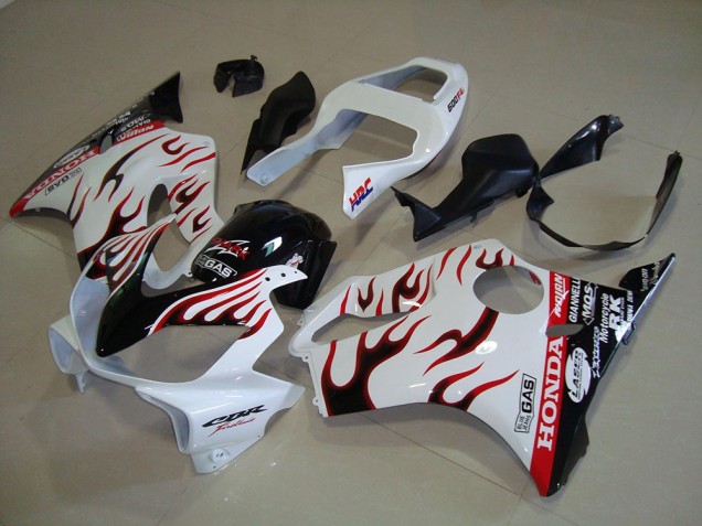 2001-2003 White Flame Honda CBR600 F4i Motorcycle Fairings 2001-2003 White Flame Honda CBR600 F4i Motorcycle Fairings