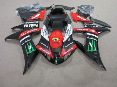 2002-2003 Black Red Motul Yamaha YZF R1 Bike Fairings