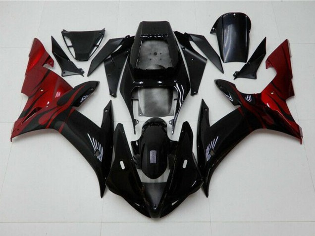 2002-2003 Black Red Yamaha YZF R1 Motorcycle Fairing