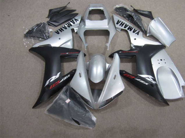 2002-2003 Black Silver Yamaha YZF R1 Motorbike Fairing Kits