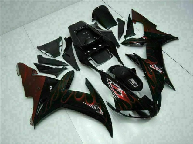 2002-2003 Black Yamaha YZF R1 Motorcycle Fairings