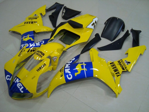 2002-2003 Blue Yellow Yamaha YZF R1 Motorcycle Fairings 2002-2003 Blue Yellow Yamaha YZF R1 Motorcycle Fairings