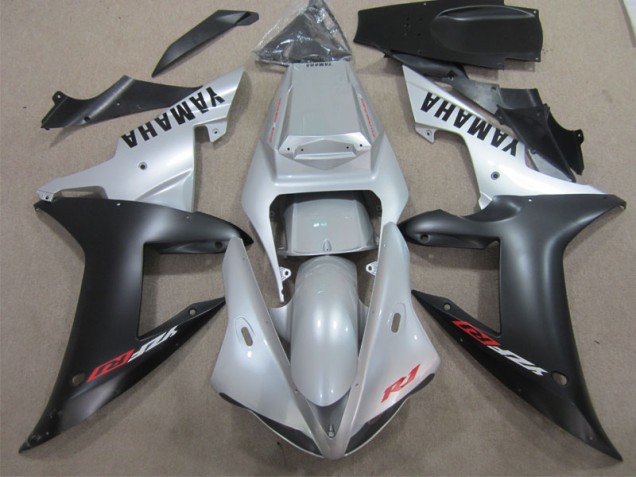 2002-2003 Silver Black Yamaha YZF R1 Motorcycle Replacement Fairings