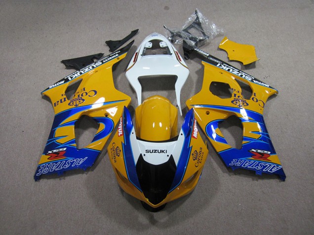 2003-2004 Yellow Blue Corona Extra Suzuki GSXR1000 Motorcycle Fairing Kit 2003-2004 Yellow Blue Corona Extra Suzuki GSXR1000 Motorcycle Fairing Kit