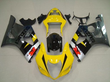 2003-2004 Yellow Grey Suzuki GSXR 1000 Motorcycle Fairing Kits