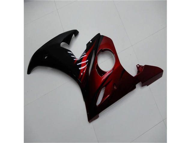 2003-2005 Black Red Yamaha YZF R6 Motorcycle Replacement Fairings