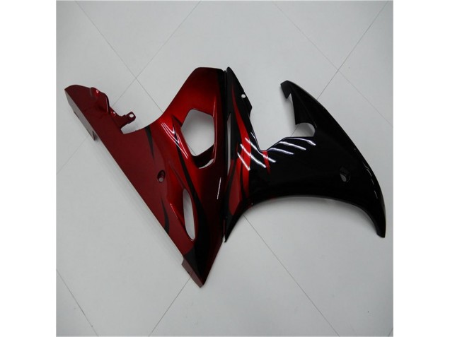 2003-2005 Black Red Yamaha YZF R6 Motorcycle Replacement Fairings