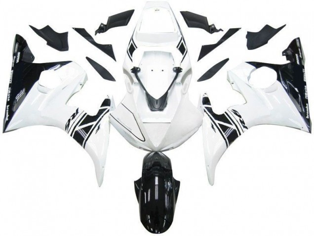 2003-2005 Black White Tribal Yamaha YZF R6 Motorcycle Fairing