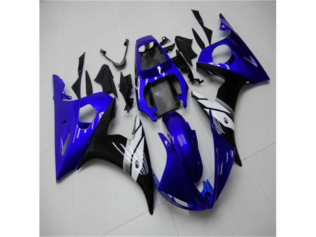 2003-2005 Blue White Black Yamaha YZF R6 Motorcycle Fairings Kit 2003-2005 Blue White Black Yamaha YZF R6 Motorcycle Fairings Kit