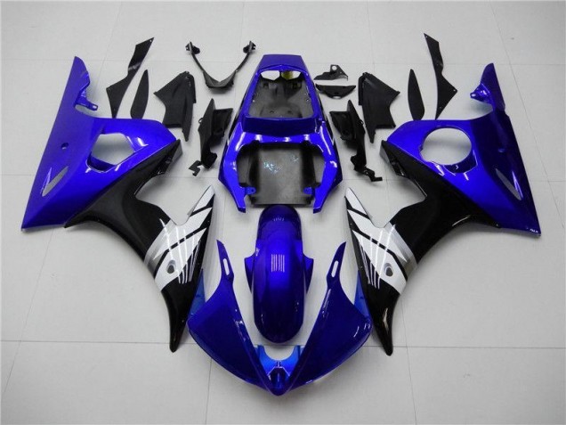2003-2005 Blue White Black Yamaha YZF R6 Motorcycle Fairings Kit 2003-2005 Blue White Black Yamaha YZF R6 Motorcycle Fairings Kit