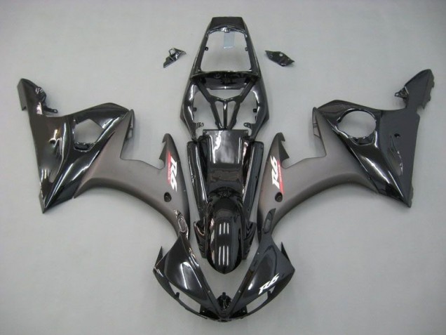 2003-2005 Contrast Black Yamaha YZF R6 Motorcycle Replacement Fairings 2003-2005 Contrast Black Yamaha YZF R6 Motorcycle Replacement Fairings