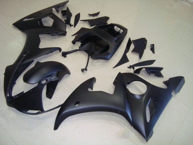 2003-2005 Matte Black Yamaha YZF R6 Moto Fairings 2003-2005 Matte Black Yamaha YZF R6 Moto Fairings