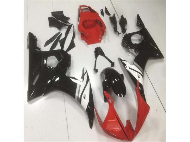 2003-2005 Red Black White Yamaha YZF R6 Motorbike Fairings