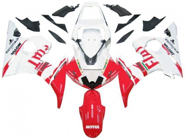 2003-2005 White Red Fiat Yamaha YZF R6 Motorbike Fairing