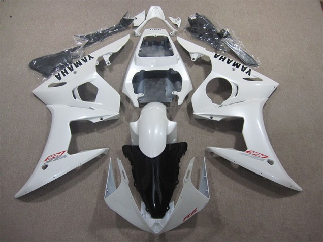 2003-2005 White Yamaha YZF R6 Bike Fairing