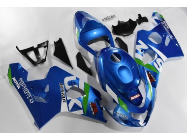 2004-2005 Blue White Suzuki GSXR 600/750 Motorcycle Fairings