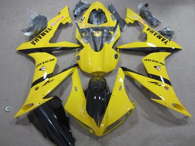 2004-2006 Yellow Dunlop Yamaha YZF R1 Motorcycle Fairing Kits