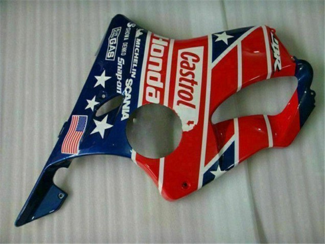 2004-2007 Blue Red Castrol Cycle World Honda CBR600 F4i Motorcycle Fairings