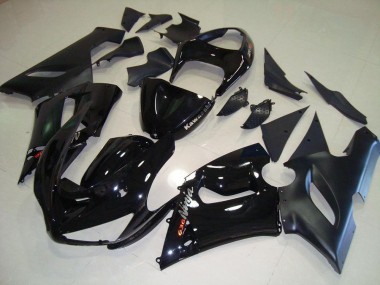 2005-2006 Black Kawasaki ZX6R Motorcycle Fairings